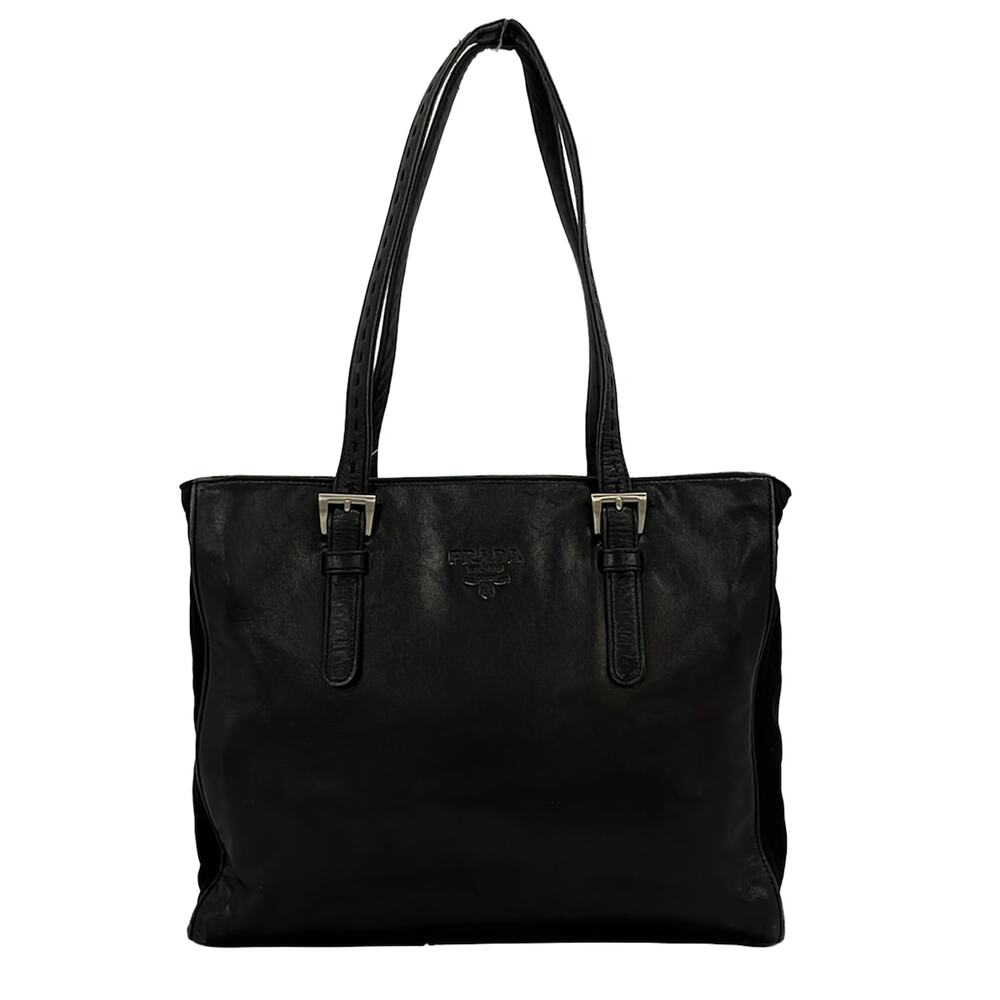Prada Shoulder Bag Leather Nylon